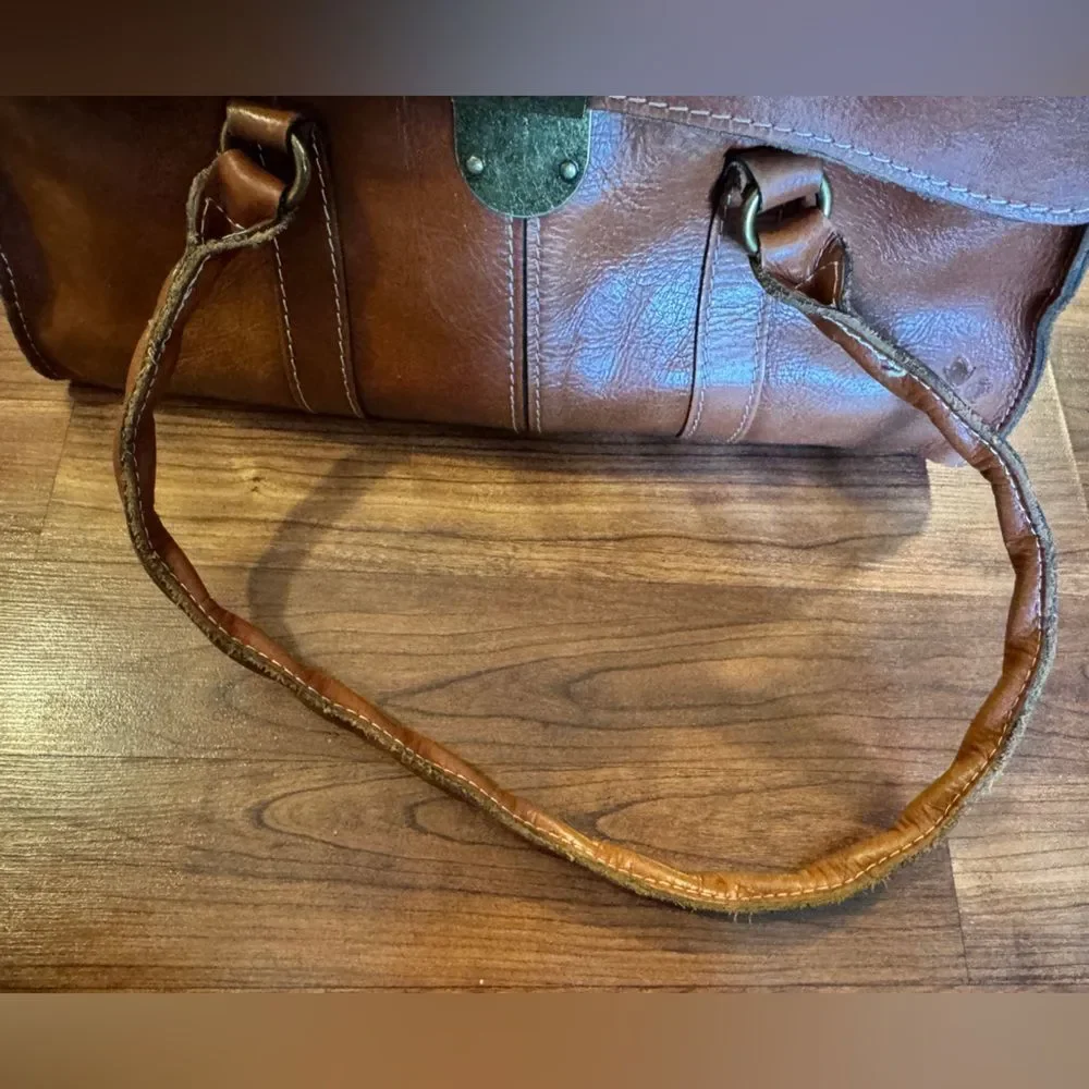 Patricia Nash Vienna Satchel Tan Distressed Vintage Leather Large NWT